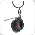 Silver Virgin Mary Religion Metal Key Chain, Catholic Key Chain (IO-ck093)